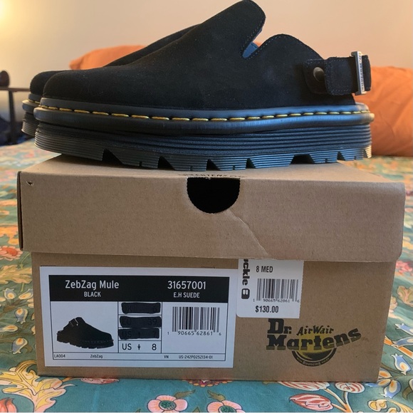 Dr. Martens Zebzag Suede Slingback Mules - Picture 4 of 4